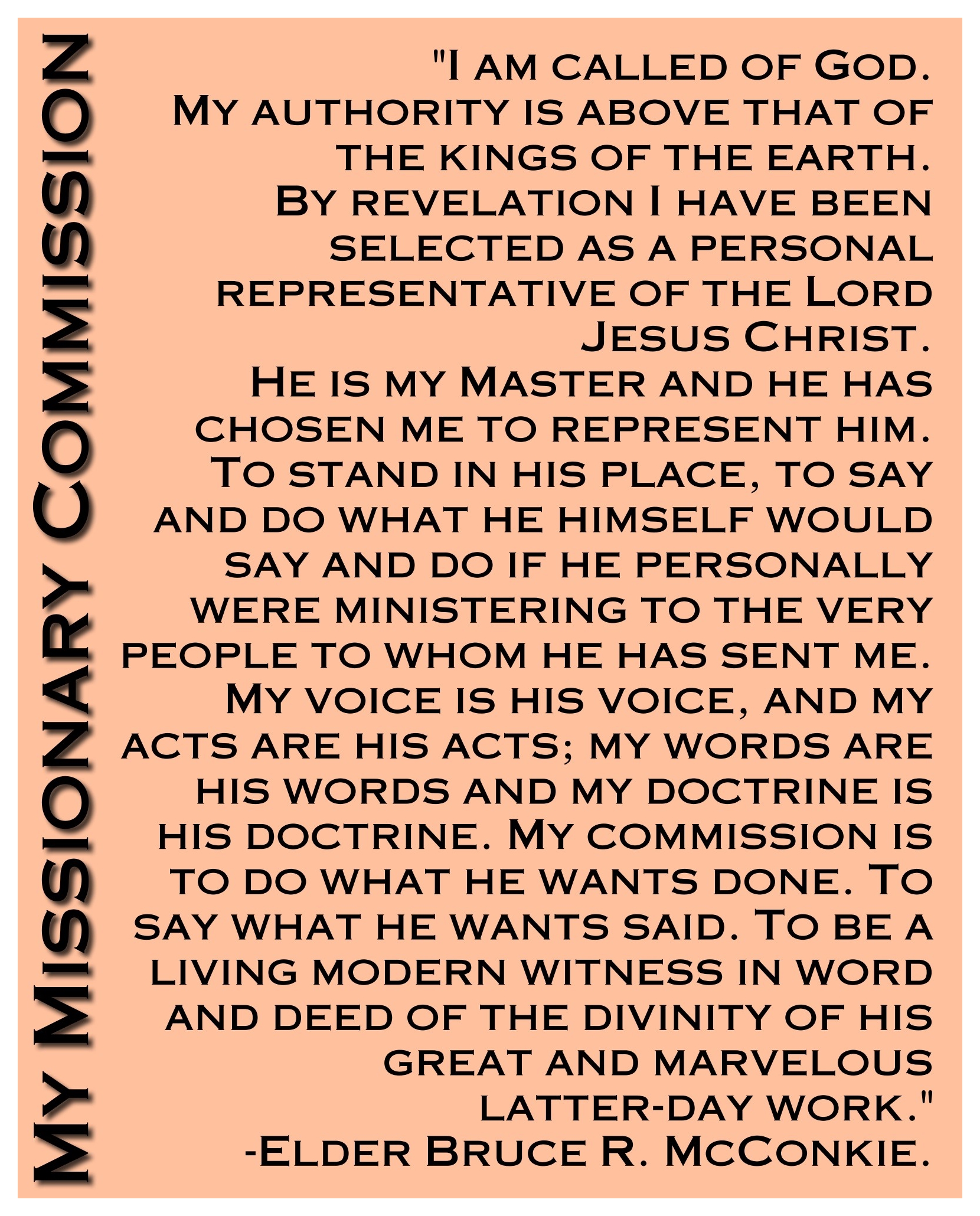 My Missionary Commission Quote – Printable